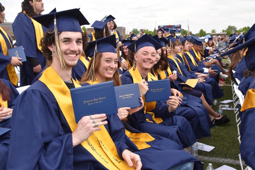 We did it! Students received their diplomas.